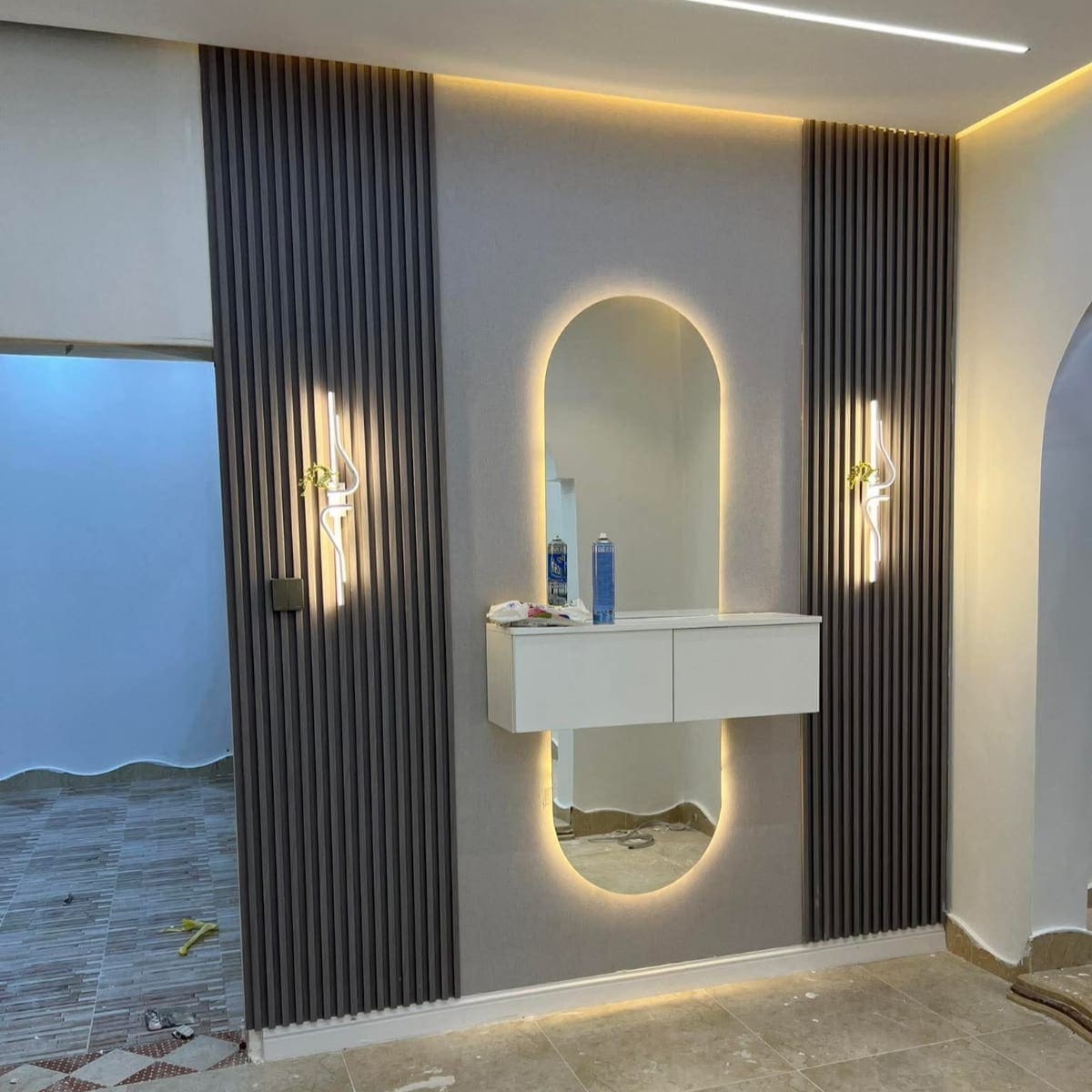 ديكورات داخلية مودرن مع مرايا